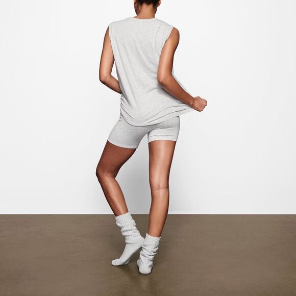 Skims Boyfriend Boxer Light Heather Grey Size Medium - Picture 3 of 12